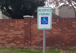 parking lot sign installation